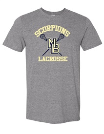 Scorpions Lacrosse Short Sleeve Grey T - Orders due Monday, April 10, 2023